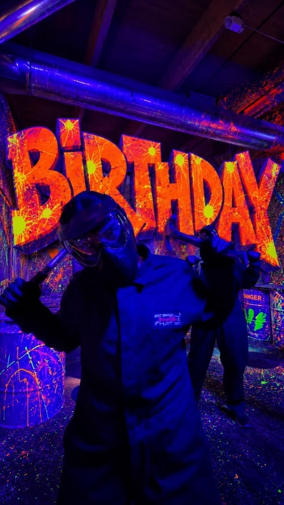 Birthday party at Just Smash That Orange Park